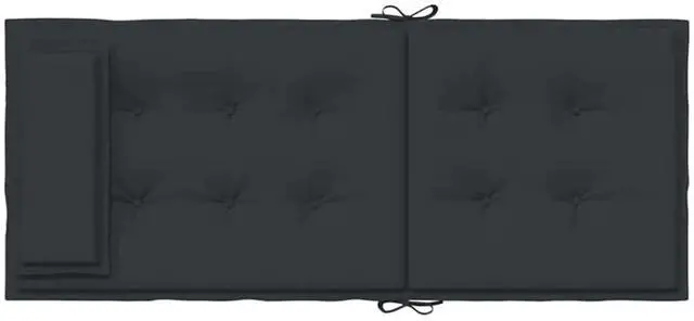 Alt view image 7 of 7 - vidaXL Chair Cushion 2 Pcs Backrest Pillow Seat Cushion Black Oxford Fabric