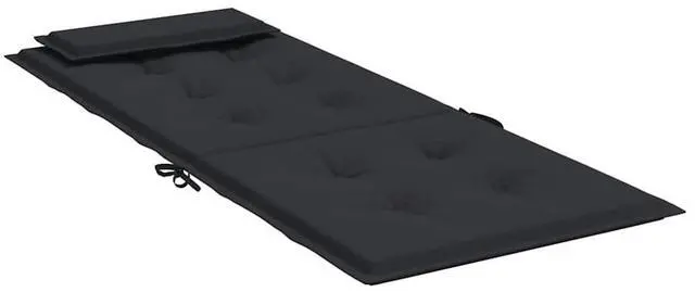 Alt view image 6 of 7 - vidaXL Chair Cushion 4 Pcs Backrest Pillow Seat Cushion Black Oxford Fabric