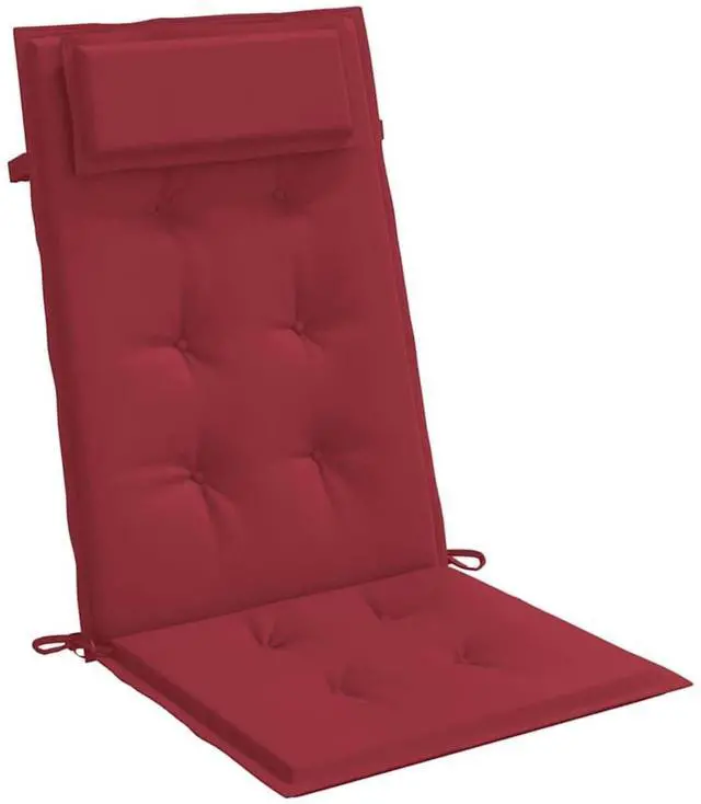 Alt view image 5 of 7 - vidaXL Chair Cushion 4 Pcs Backrest Pillow Seat Cushion Wine Red Oxford Fabric