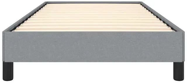 Alt view image 5 of 7 - vidaXL Twin XL Size Bed Frame with Plywood Slats, Platform Bed Frame, Fabric Upholstered Mattress Foundation, No Box Spring Needed & Easy Assembly, Light Gray, without Mattress