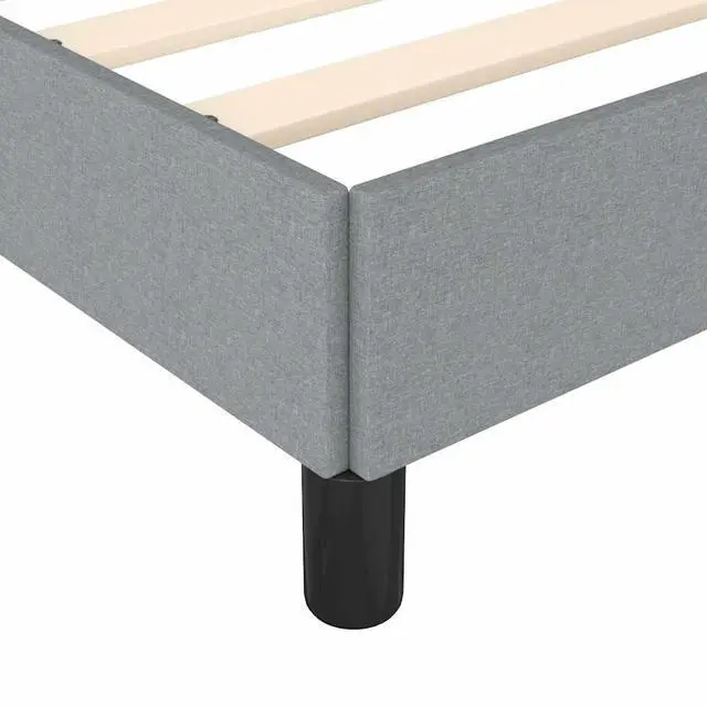 Alt view image 15 of 15 - vidaXL Full Size Bed Frame with Plywood Slats, Platform Bed Frame, Fabric Upholstered Mattress Foundation, No Box Spring Needed & Easy Assembly, Light Gray, without Mattress