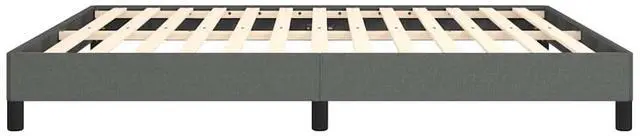 Alt view image 6 of 7 - vidaXL King Size Bed Frame with Plywood Slats, Platform Bed Frame, Fabric Upholstered Mattress Foundation, No Box Spring Needed & Easy Assembly, Dark Gray, without Mattress