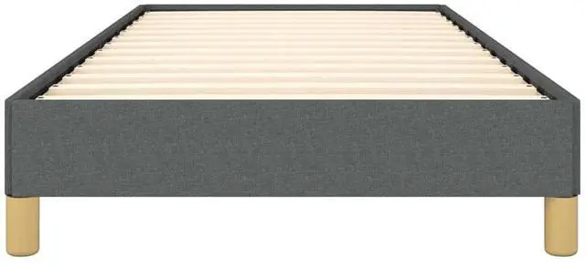 Alt view image 6 of 7 - vidaXL Twin XL Size Bed Frame with Plywood Slats, Platform Bed Frame, Fabric Upholstered Mattress Foundation, No Box Spring Needed & Easy Assembly, Dark Gray, without Mattress
