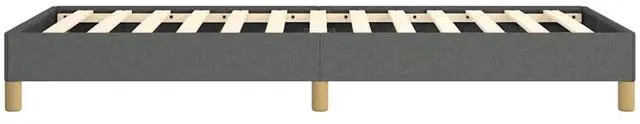 Alt view image 7 of 7 - vidaXL Twin XL Size Bed Frame with Plywood Slats, Platform Bed Frame, Fabric Upholstered Mattress Foundation, No Box Spring Needed & Easy Assembly, Dark Gray, without Mattress
