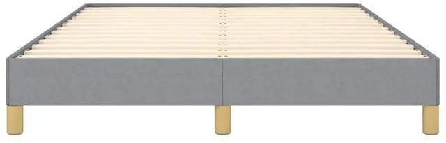 Alt view image 5 of 7 - vidaXL Queen Size Bed Frame with Plywood Slats, Platform Bed Frame, Fabric Upholstered Mattress Foundation, No Box Spring Needed & Easy Assembly, Light Gray, without Mattress