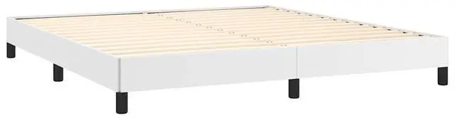 Alt view image 6 of 7 - vidaXL California King Size Bed Frame with Plywood Slats, Platform Bed Frame, Faux Leather Upholstered Mattress Foundation, No Box Spring Needed & Easy Assembly, White, without Mattress