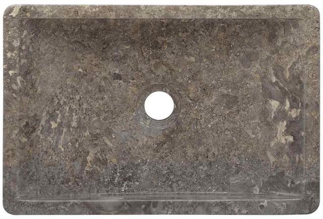 Alt view image 13 of 13 - vidaXL Sink Gray 17.7"x11.8"x4.7" Marble