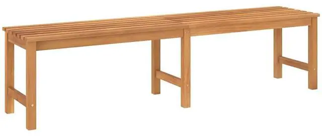 Alt view image 2 of 7 - vidaXL Patio Bench, Indoor/Outdoor Bench for Entryway Garden Park Potting Picnic, Solid Teak Wood, Easy Assembly,  70.9" x 15.7" x 17.7" Brown