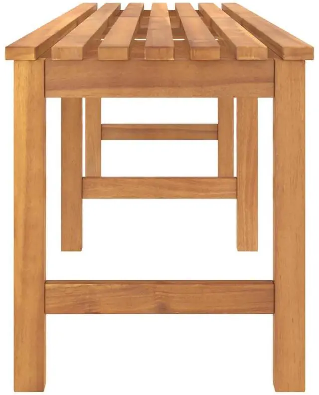 Alt view image 5 of 7 - vidaXL Patio Bench, Indoor/Outdoor Bench for Entryway Garden Park Potting Picnic, Solid Teak Wood, Easy Assembly,  70.9" x 15.7" x 17.7" Brown
