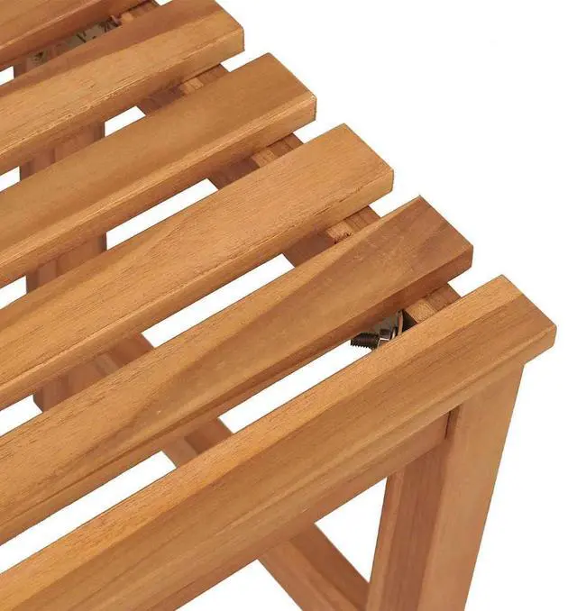 Alt view image 7 of 7 - vidaXL Patio Bench, Indoor/Outdoor Bench for Entryway Garden Park Potting Picnic, Solid Teak Wood, Easy Assembly,  70.9" x 15.7" x 17.7" Brown