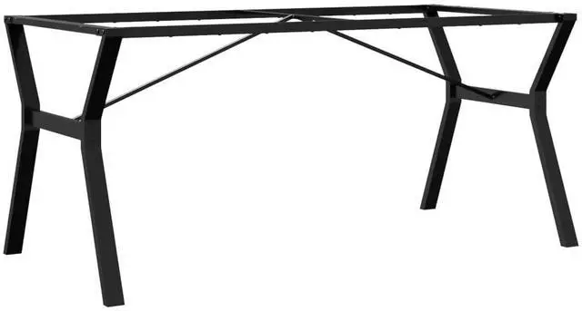 Alt view image 6 of 7 - vidaXL Dining Table Leg Black Powder-Coated Steel Large Industrial