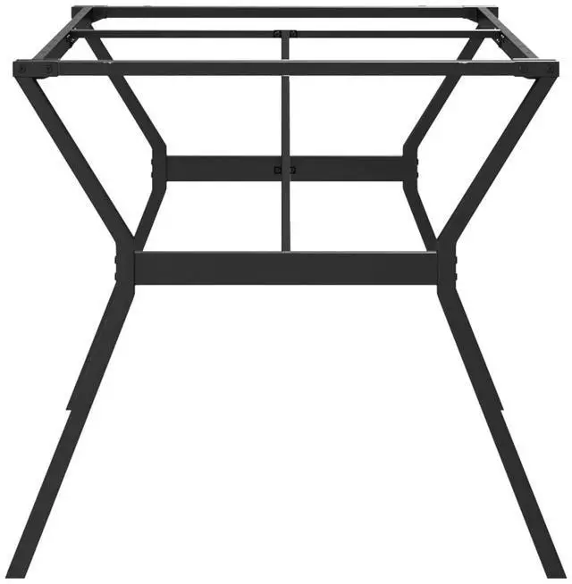Alt view image 5 of 7 - vidaXL Dining Table Leg Black Powder-Coated Steel Large Industrial