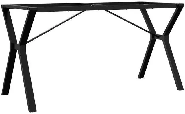 Alt view image 2 of 7 - vidaXL Dining Table Leg Black Powder-coated steel Medium