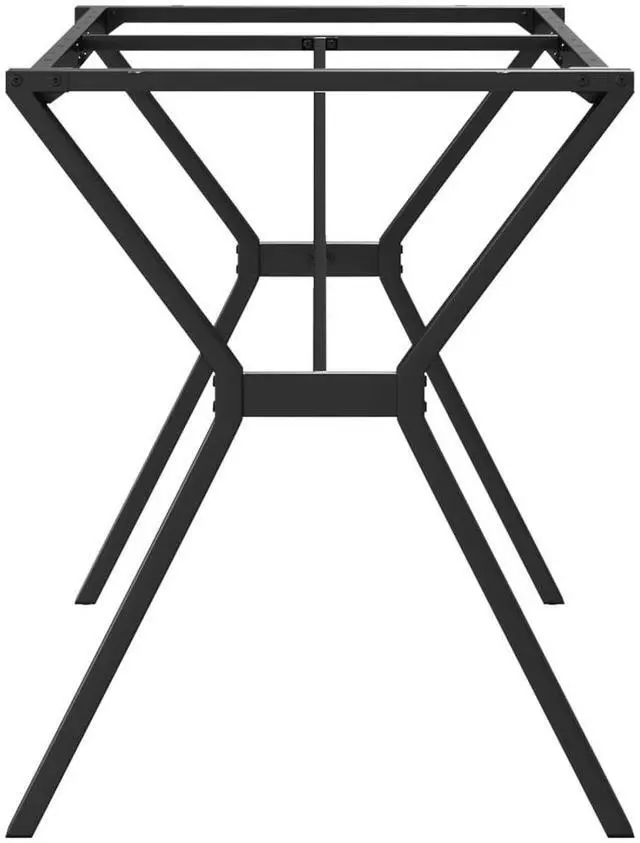 Alt view image 5 of 7 - vidaXL Dining Table Leg Black Powder-coated steel Medium