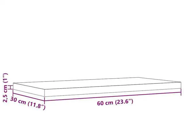 Alt view image 4 of 7 - vidaXL Table Top Set of 2 Natural Pine Solid Pine Wood 23.6x11.8 in