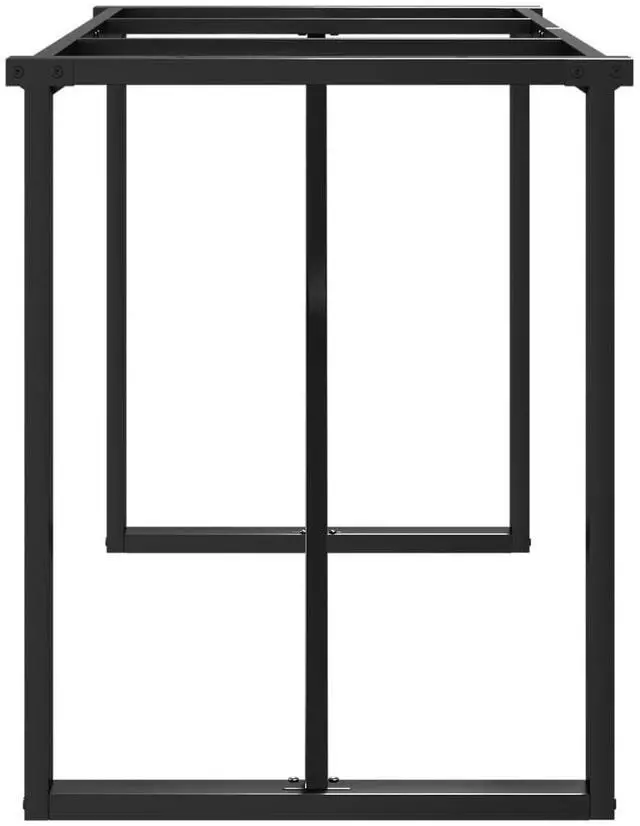 Alt view image 5 of 7 - vidaXL Dining Table Leg Black Powder-Coated Steel