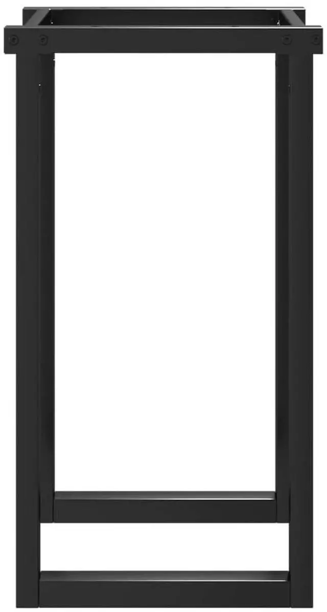 Alt view image 5 of 7 - vidaXL Dining Table Leg Black Powder-coated steel Standard Durable