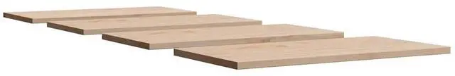 Alt view image 5 of 7 - vidaXL Table Top Set of 4 Natural Wood Solid Pine Wood