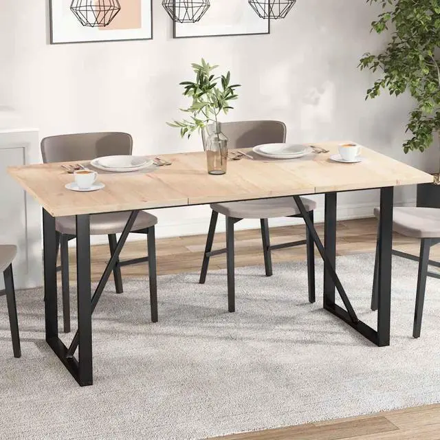 Main image of vidaXL Table Top Set of 3 Natural Wood Solid pine wood 31.5 x 20.9 in