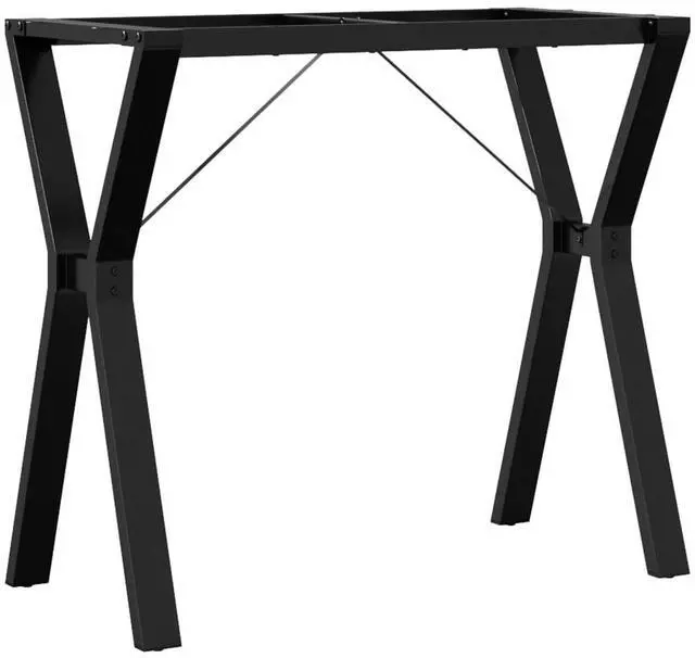 Alt view image 6 of 7 - vidaXL Dining Table Leg Black Powder-Coated Steel