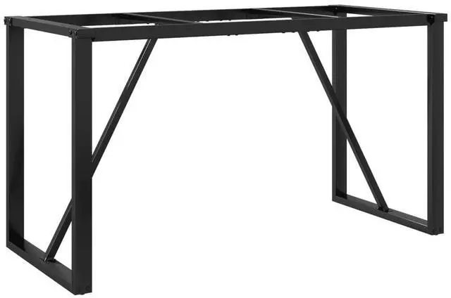 Alt view image 2 of 7 - vidaXL Dining Table Leg Black Powder-coated steel Medium Industrial
