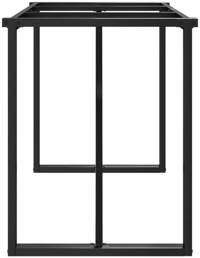 Alt view image 5 of 7 - vidaXL Dining Table Leg Black Powder-coated steel Medium Industrial