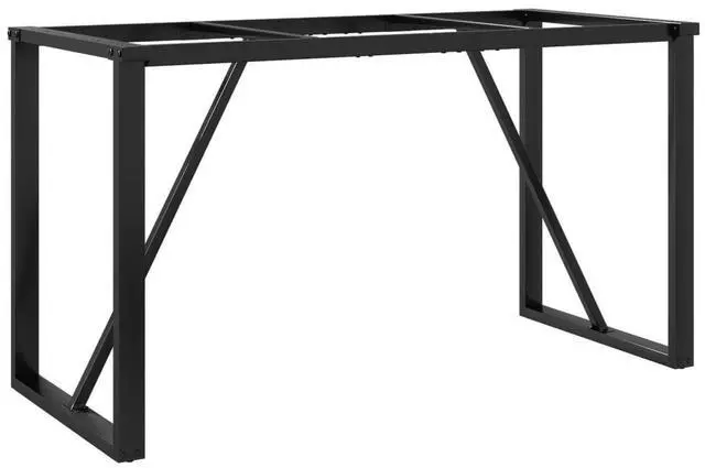 Alt view image 6 of 7 - vidaXL Dining Table Leg Black Powder-coated steel Medium Industrial