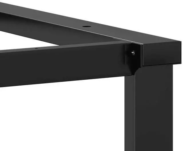 Alt view image 7 of 7 - vidaXL Dining Table Leg Black Powder-coated steel Medium Industrial