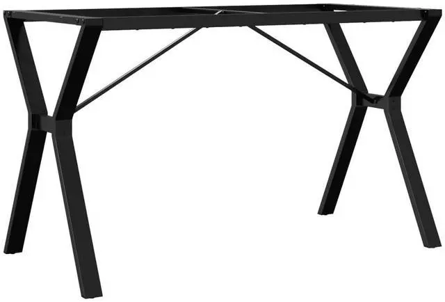 Alt view image 2 of 7 - vidaXL Dining Table Leg Black Powder-Coated Steel Standard Tough