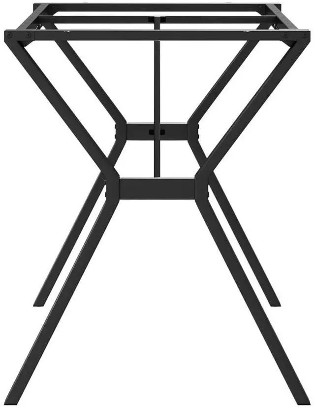 Alt view image 5 of 7 - vidaXL Dining Table Leg Black Powder-Coated Steel Standard Tough