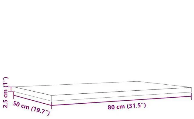 Alt view image 4 of 7 - vidaXL Table Top Natural Solid pine wood Medium Rectangular Rustic