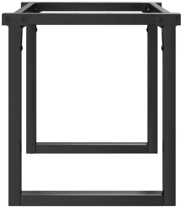 Alt view image 5 of 7 - vidaXL Coffee Table Legs O-Frame 35.4"x11.8"x16.9" Steel table leg