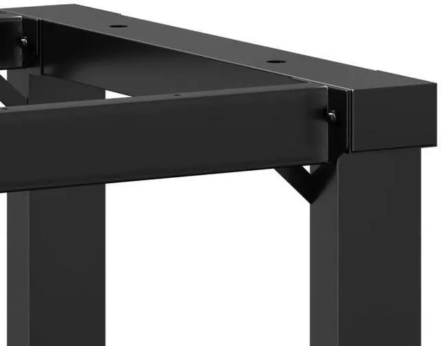 Alt view image 7 of 7 - vidaXL Dining Table Legs O-Frame 19.7"x15.7"x28.7" Steel table leg