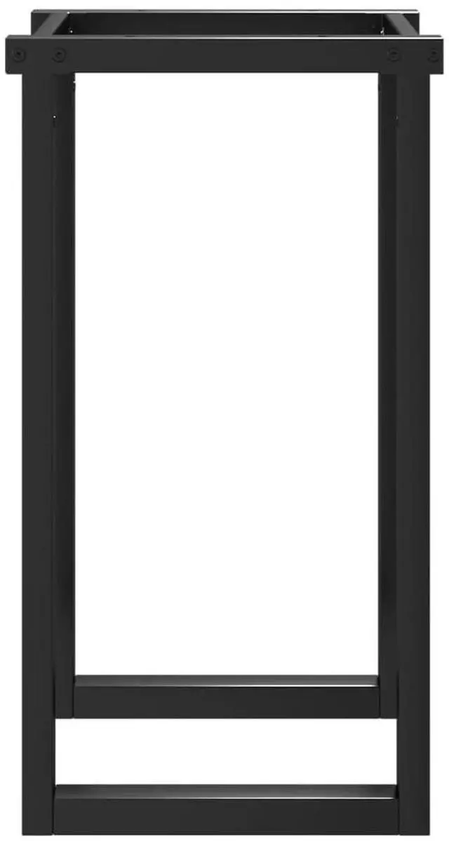 Alt view image 5 of 7 - vidaXL Dining Table Legs O-Frame 23.6"x15.7"x28.7" Steel table leg