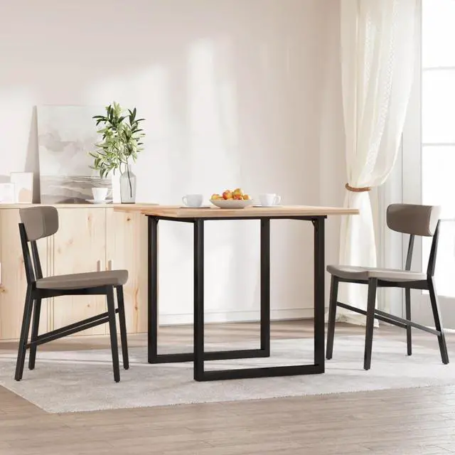Main image of vidaXL Dining Table Legs O-Frame 23.6"x23.6"x28.7" Steel table leg