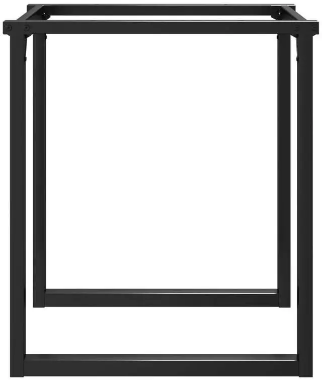 Alt view image 5 of 7 - vidaXL Dining Table Legs O-Frame 23.6"x23.6"x28.7" Steel table leg