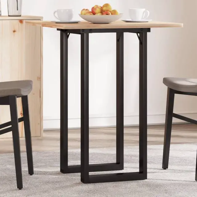 Alt view image 3 of 7 - vidaXL Dining Table Legs O-Frame 31.5"x15.7"x28.7" Steel table leg