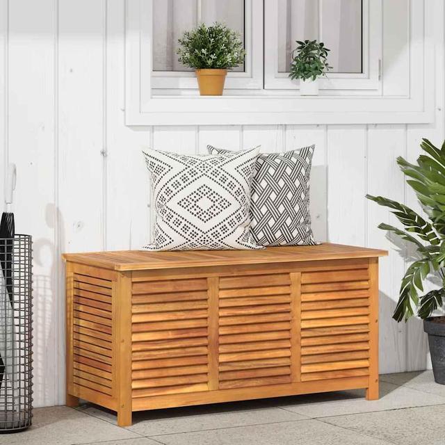 Main image of vidaXL Garden Storage Box with Louver Outdoor Patio Furniture Solid Wood Acacia