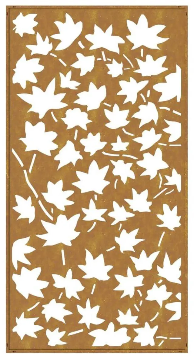 Alt view image 5 of 7 - vidaXL Garden Wall Decoration Brown Corten steel 41.3 x 21.7 in