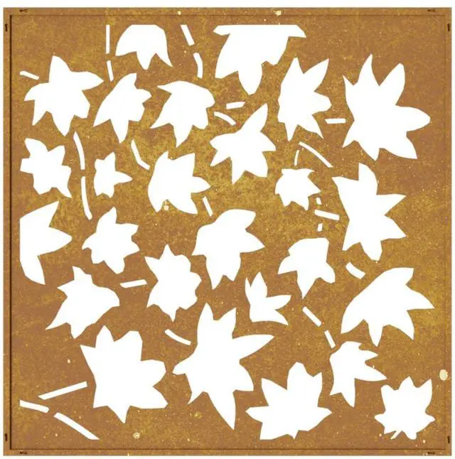 Alt view image 5 of 7 - vidaXL Garden Wall Decoration Rusty Brown Corten Steel Medium