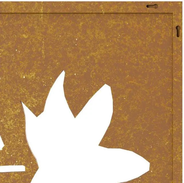 Alt view image 7 of 7 - vidaXL Garden Wall Decoration Rusty Brown Corten Steel Medium