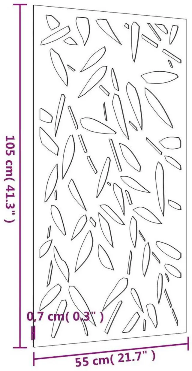 Alt view image 4 of 7 - vidaXL Garden Wall Decoration Will Rust Over Time Corten Steel