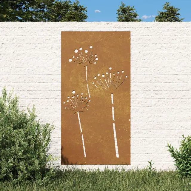Main image of vidaXL Garden Wall Decoration Rustic Corten Steel 41.3 x 21.7 in