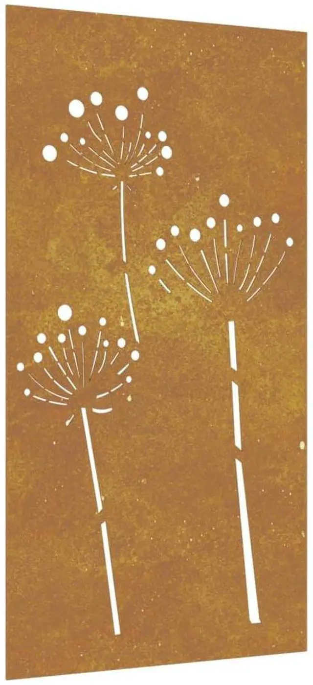 Alt view image 2 of 7 - vidaXL Garden Wall Decoration Rustic Corten Steel 41.3 x 21.7 in