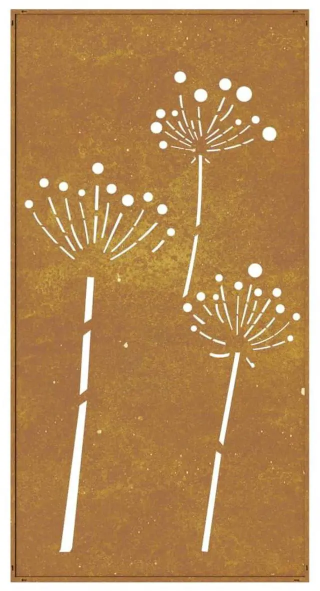 Alt view image 5 of 7 - vidaXL Garden Wall Decoration Rustic Corten Steel 41.3 x 21.7 in