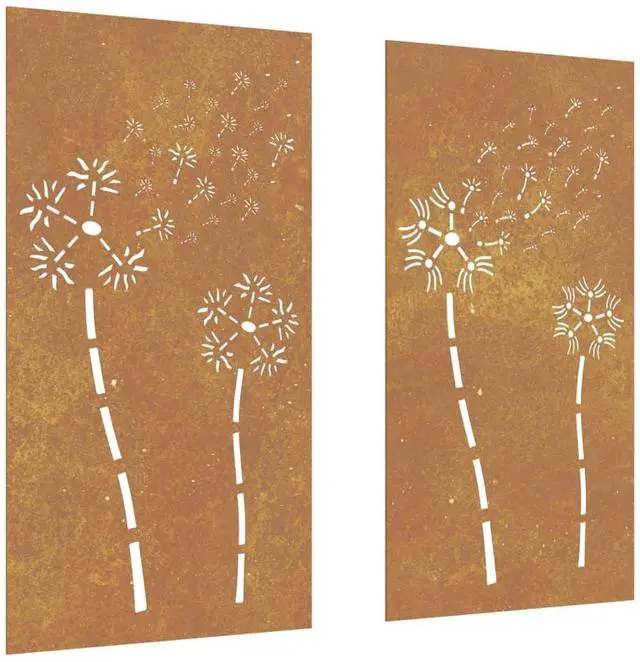 Alt view image 2 of 7 - vidaXL Garden Wall Decoration Normal metal color, develops rust over time