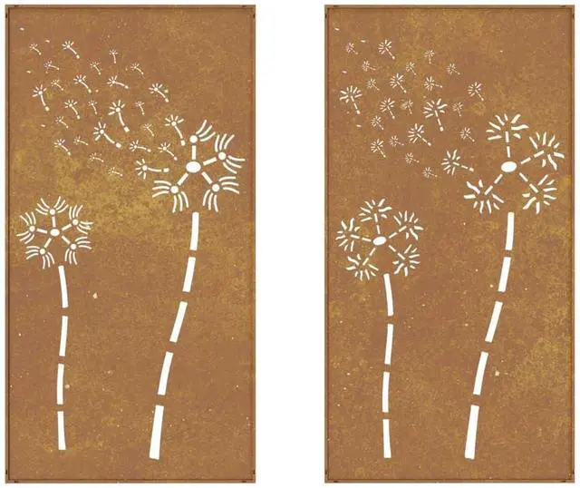 Alt view image 5 of 7 - vidaXL Garden Wall Decoration Normal metal color, develops rust over time
