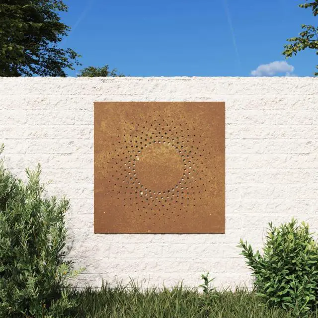 Main image of vidaXL Garden Wall Decoration Starts as normal metal color, rusts over time