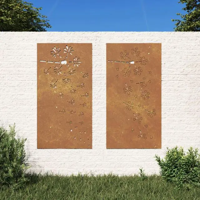 Main image of vidaXL Garden Wall Decoration Rusty Corten steel Large Decorative Inlays