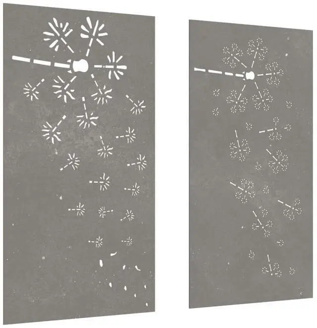 Alt view image 3 of 7 - vidaXL Garden Wall Decoration Rusty Corten steel Large Decorative Inlays